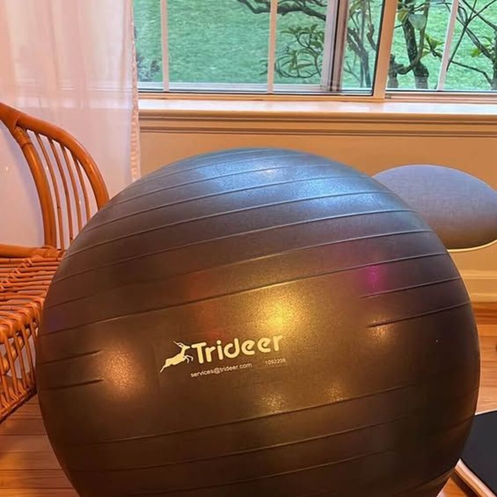 Trideer Exercise/Yoga Ball - Black / XXL (31-33 inches)